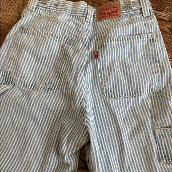 Levi's Blue and White Striped Women Jeans - Picture 3 of 4